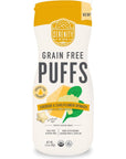 Serenity Kids 6 Months Grain Free Puffs Toddler  Baby Snack  No Added Sugar Gluten  Rice Free Allergen Free  Made with Organic Cassava Veggies  Herbs  White Cheddar  Cauliflower  6 Count