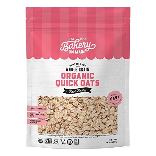 Bakery On Main Organic Oats  Gluten Free Organic Quick Oats  NonGMO PreservativeFree Organic Quick Oats for Breakfast Baking  24oz Bag Pack of 2