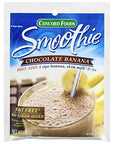 Concord Foods Smoothie Mixes Chocolate Banana Banana and Strawberry 13 Ounce Pack of 12  with Make Your Day Bag Clip