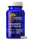 CocoaVia Memory  Focus Brain Supplement 30 Day Cocoa Flavanol Blend Lutein Added Caffeine for Boost Improve Cognitive Function Attention Vegan  Plant Based 30 Capsules