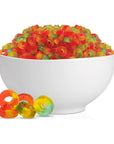 Tropical Rings Gummy Candy Exotic Fruit Flavored Mini Size Bulk Pack 2 Pounds