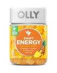 OLLY Swift Energy Gummy, Caffeine from Green Tea, B Vitamins, L Theanine, Adult Chewable Supplement, Pineapple, 10 Day Supply - 30 Count