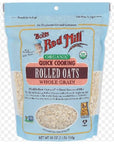 Bobs Red Mill Organic Quick Cooking Rolled Oats Whole Grain Worlds Best Oatmeal Good Source of Fiber NET WT 16 OZ 1LB 454g