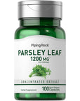 Piping Rock Parsley Leaf Supplement 1200mg | 100 Capsules | Herbal Concentrated Extract Supplement | Non-GMO, Gluten Free