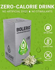 BOLERO  Elderflower Flavored Sugar Free and Low Calorie Powdered Drink Mix Makes 12 Gallon for Strong Flavor or 1 Gallon for Mild Flavor 12 Large Sachets  Europes Favorite Drink Mix