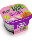 FISH PEAS  Plant Based Vegan Spread Food in DANISH Sauce with Tomato Onion and Leek Plant Based Ready to Eat Meals Gluten Free Organic Canned Vegan Meal Replacement  125g single pack