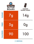 Rip Van Low Sugar Gummy Bears  Healthy Real Fruit Snacks GlutenFree Mixed Fruit Flavors 6 Pack 353oz Bags