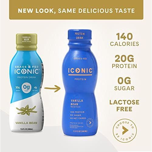 Iconic  Protein Drink RTD Vanilla Bean  12 Bottles