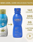 Iconic  Protein Drink RTD Vanilla Bean  12 Bottles