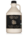 Mansfield Maple Certified Organic Pure Vermont Maple Syrup in Plastic Jug Grade A Golden Delicate Half Gallon