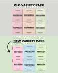 Refresh Gum Variety Pack Sugar Free Chewing Gum  Xylitol PlantBased SyntheticFree Vegan  NonGMO 6 Pack