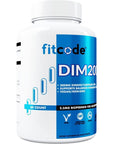 Fitcode Diindolylmethane DIM Supplement for Men - Advanced Dim 200mg with Dim plus Bioperine for Enhanced Absorption - Vegan Non-GMO Hormone Balance Supplement for Enhanced Energy Mood and Performance