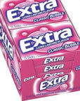 Extra Sugar Free Gum Classic Bubble 15 Stick Slim Packs Pack of 20