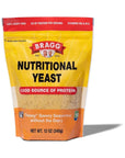 Bragg Premium Nutritional Yeast Seasoning - Vegan, Gluten Free - Good Source of Protein & Vitamins - Nutritious Savory Parmesan Cheese Substitute (Original, 12 Ounce (Pack of 1))