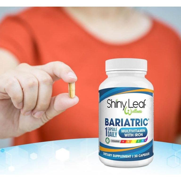 Shiny Leaf Daily Bariatric Multivitamin with 45 mg of Iron 90 Ct Capsule for Post Weight Loss Surgery (WLS), Sleeve, and Mini Gastric Bypass Patients (3 Months Supply)