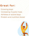 Healthy Heights Grow Daily Boys 10+ Shake Mix Bag Protein Powder (Vanilla) - Developed by Pediatricians - High in Protein Nutritional Shake - Contains Key Vitamins & Minerals