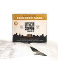 Utica Coffee Roasting Co Cold Brew Steeping Pouches  10 Count 13 oz Pouches  Barista Quality Cold Brew At Home