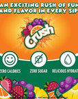 Crush Summer Variety Liquid Water Enhancer  New Better Taste 4 Bottles Makes 96 Flavored Water Drinks  Sugar Free Zero Calorie