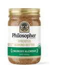 Philosopher Foods Crunchy Alchemy Sprouted Almond Nut Butter, 16 oz. - Thick Organic Butter, Natural Sweetness, Stone Ground Almonds, Keto Snack, Vegan Butter, Paleo & Small Batch