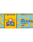 Polar Seltzer Water Lemon 100 Natural Sparkling Soda Beverage Soft Drink Cans  4 Cases 48 Pack