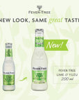 Fever Tree Sparkling Yuzu  Lime  Premium Quality Mixer  Refreshing Beverage for Cocktails  Mocktails Naturally Sourced Ingredients No Artificial Sweeteners or Colors  200 ML BottlesPack of 24