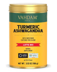 VAHDAM Golden Milk PowderTurmeric Ashwagandha Latte Mix 40 Cups 353oz100g  CaffeineFree Non GMO Gluten Free  Brew HotIced Tea Or Turmeric Latte