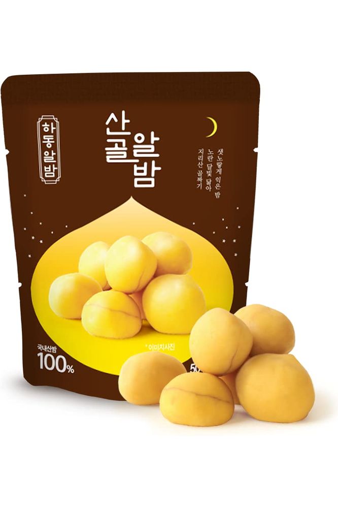 Ecomommeal Whole Roasted  Peeled Chestnuts A Bundle of 5 Packs 50g Each ReadytoEat Korean Snacks Sweet Baked Chestnuts No Additives No Preservative No Sugar Added Vegan LowCalorie