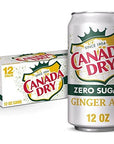 Canada Dry Zero Sugar Ginger Ale Soda Soft Drink Cans  4 Cases 48 Cans