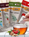 MILLIE'S SIPPING BROTH Steepable Vegetable Broth with Savory Seasonings for Snack Urges | Vegan, Keto, Gluten Free, Intermittent Fasting, and natural | (12 Pack Assortment - 36 Broth Bags Total)