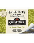 Sardines  Connetable  Sardines in Pure Olive Oil  4375 Ounce  Pack of 12