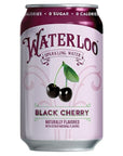 Waterloo Sparkling Water, Black Cherry Naturally Flavored, 12 Fl Oz Cans (Pack of 8)