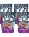 Catalina Crunch Triple Berry Blast 4pack Cereal  Low Carb Sugar Free Gluten Free  Vegan Plant Based Protein  Breakfast Protein Cereals  Keto Friendly Food