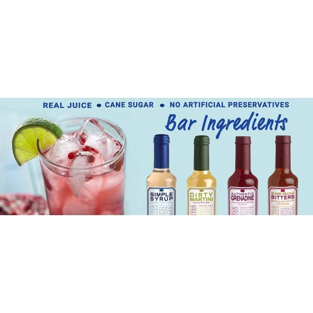 Stirrings Blood Orange Cocktail Bitters and Pure Cane Simple Syrup Cocktail Mixer 12 ounce bottle  Variety Pack