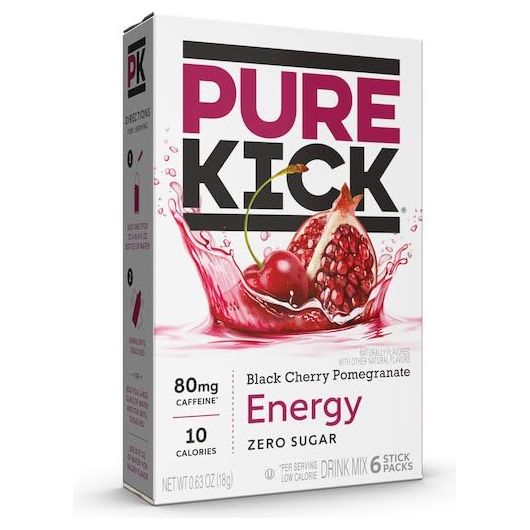 Pure Kick Singles To Go Ultimate Variety Pack 1 Box Blood Orange1 Box Mango Acai 1 Box Black Cherry Pomegranate 1 Box Citrus 1 Box Strawberry Watermelon 1 Box Concord Grape 36 Single Servings