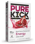 Pure Kick Energy Singles To Go Drink Mix Black Cherry Pomegranate 6 Boxes 6 Packets Per Box 36 Single Servings