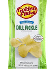 Golden Flake Dill Pickle Potato Chips, 5oz Bag (Pack4)