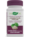 Nature's Way Premium Blend Cognitive Focus with Gingko, Lion's Mane & Acetyl L-Carnitine, Supports Memory and Concentration*, 30 Capsules