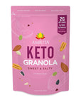 Amrita Sweet & Salty Keto Granola Cereal (11 Oz) | 2g Net Low Carb Granola, No Added Sugar | Grain Free, Peanut Free, Soy Free, Gluten Free Keto Cereal | Healthy Snacks & Breakfast Cereals (9 Servings)