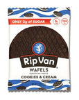 Rip Van Wafels Cookies  Cream Stroopwafels  Healthy Snacks  Non GMO Snack  Keto Friendly  Office Snacks  Low Sugar 3g  Low Calorie Snack  12 Pack