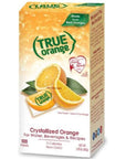 TRUE ORANGE Water Enhancer Bulk Dispenser Pack  100 Count Pack of 1 Zero Calorie Flavoring  For Water Bottled Iced Tea  Recipes Flavor Packets Made with Real Oranges