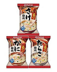 Rice Porridge Set Roasted Crab Roasted Salmon Roasted Cod Roe 100 Japanese Rice 07oz x 3types Japanese Freeze Dry Instant Porridge Amano Foods Ninjapo