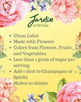 JARDIN PREMIUM 3 Pack Sugar Free Cocktail Mixers  Aromatic Spirit Enhancer for Cocktails and Mocktails  Rose Honeysuckle  Lavender Mixer for Water Mimosas Lemonade  Spritzers 676 Fl Oz