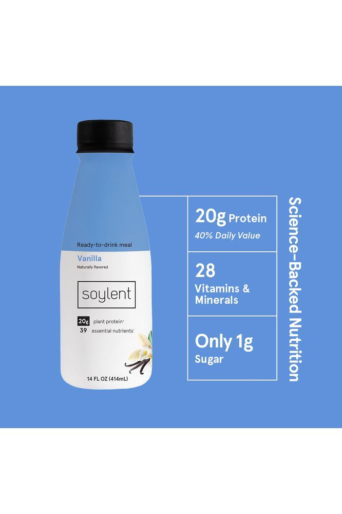 Soylent Vanilla Plant Protein Meal Replacement Shake 14 oz