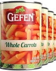 Gefen Whole Carrots 145oz 4 Pack  Freshly Packed Perfect Side Dish Healthy Snacking Kosher for Passover