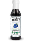 Wäbry Blueberry Syrup  149oz 420g Natural Fruit Flavor Organic Snow Cone Syrup for Drizzling on Shaved Ice Waffles Ice Cream  Lattes NonGMO DyeFree Vegan Syrups 12 Servings Per Bottle