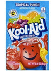 KoolAid Drink Mix Packets Cherry Orange Grape Lemonade and Tropical Punch Each Packet Makes 2 Quarts Pack of 30  with Make Your Day Stirrer