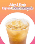 KAYFOOD Peach Oolongade Premium Oolong Tea  Peach Juice Powdered Mix 20 stick packs 353oz with Gift Reusable Bottle Zero Sugar Oolong Wulong Blended Iced Hot Tea Ade Healthy support Drinkmix Peach Oolong Ade