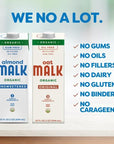 Malk Organic Unsweetened Almond Milk  32 fl oz  6 pack  Non GMO Whole 30 approved Dairy Free Vegan Plant Based