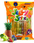 Apexy Jelly Straws, Fruit Jelly Filled Strips, Tiktok Candy Trend Items, Assorted Fruit Jelly Sticks, 15.23oz (432g)