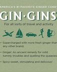 The Ginger People GIN GINS Original Ginger Candy - Individually Wrapped Healthy Candy - 3 oz Bag - Pack of 1